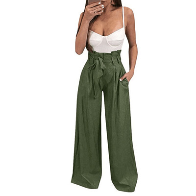 

Hot Fashion Womens Wide Leg Pants Loose Baggy Casual Pocket Long Trousers M2XL