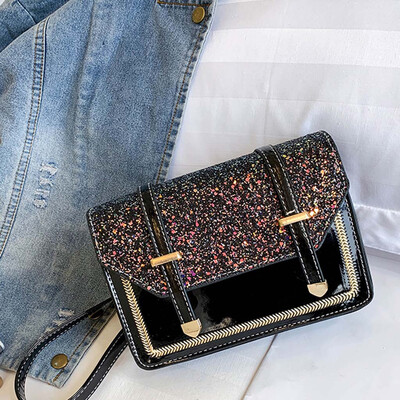 

Tailored Womens Fashion Wild Chain Small Square Bag Sequin Crossbody Bag Shoulder Bag
