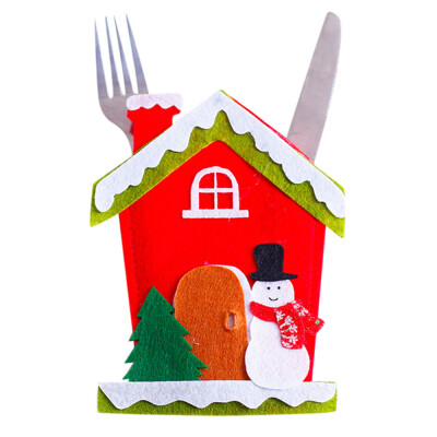 

〖Follure〗Christmas&fork bag Cutlery set Santa Claus Table cutlery sets