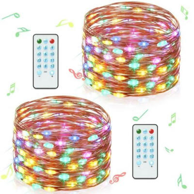 

10M 100 LED Music Player Christmas Wedding Party Fairy Lights Remote Controller