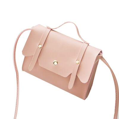 

Vintage Solid Color Buckle Women Shoulder Bag Mini Messenger Crossbody Pouch