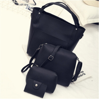 

2018 New Style Fashion Women Solid Zipper PU Leather Handbag Shoulder Bag Tote Purse Messenger Satchel Clutch