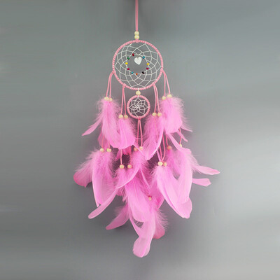 

Feather Dream Catcher Portable Handmade Wall Hanging Decoration Photography Prop Room Home Deco