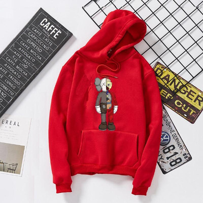

Ins Tee Hooded Couple Sweatshirt O-Neck Print Full Sleeve Standard Thickness Polyester Loose Couple Top