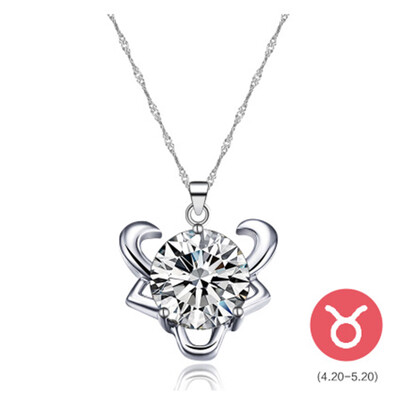 

Constellations Necklace Rhinestone Pendant With Zircon Crystal Diamond Necklace Gift For Women Girls Style