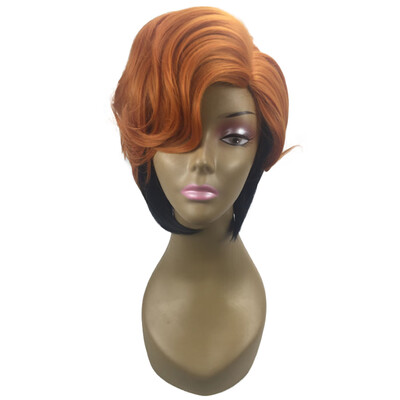 

Short Side Parting Layered Slightly Curly Bob Synthetic Wig