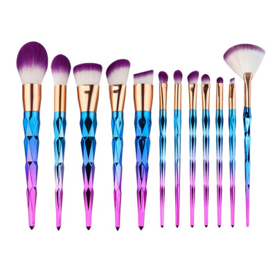 

Toponeto 12 Pcs Diamond Color Purple Hair Foundation Brush Makeup Brush Set