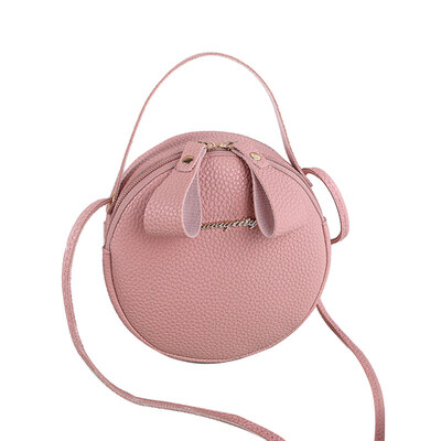 

Fashion Women Round Faux Leather Zipper Mini Tote Pouch Crossbody Shoulder Bag