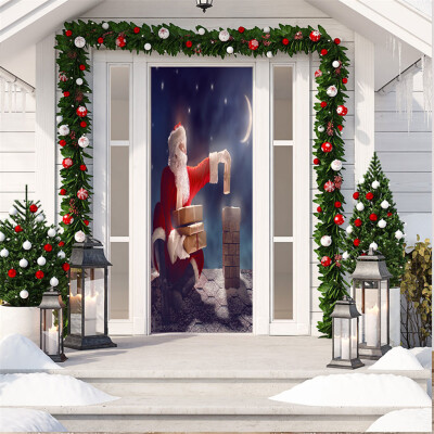 

Tailored 3D Christmas Living Room Door Wall Decoration Mural Christmas Decoration