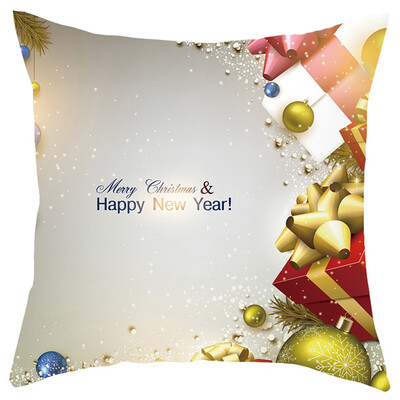 

Tailored Merry Christmas Short Plush Pillowcase Sofa Pad Set Home Decoration 18x18 Inch