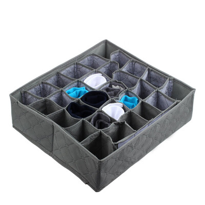 

Siaonvr 30 Cells Bamboo Charcoal Ties Socks Drawer Closet Organizer Storage Box