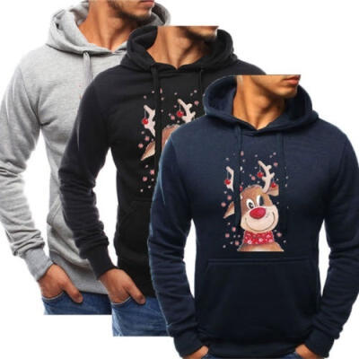 

Xmas Men´s Winter Slim Hoodie Warm Hooded Sweatshirt Coat Jacket Outwear Sweater