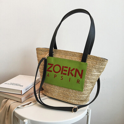 

Tailored Fashion Women Retro Weave Printing Letter Messenger Bag Handle Bag Shoulder Bags