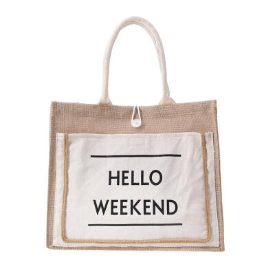 

Women Linen Tote Female Casual Shoulder Bags Fashion Lady Print Handbags