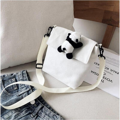 

New Panda Canvas Bag Student Knapsack School College Shoulder Satchel Bag Rucksack for Girl Little Kid