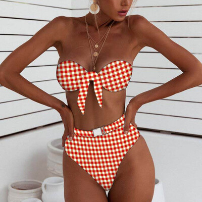 

Roseonmyhand Sexy Women Buckle Bow Knot Bikini Push-Up Padded Swimwear Swimsuit Beachwear Set