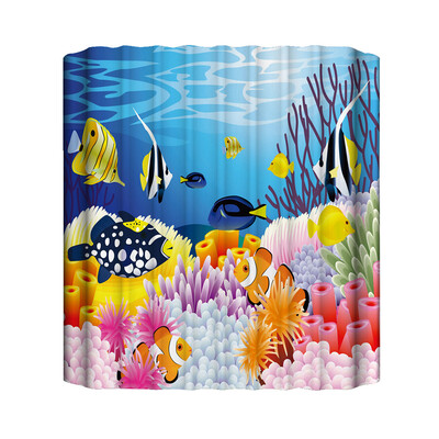 

Toponeto New Waterproof Shower Curtain with 12 Hooks 3D Printed Bathroom Polyester
