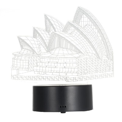 

3D Visual Illusion Lamp Transparent Acrylic Night Light 7 Color Changing LED Lamp 15