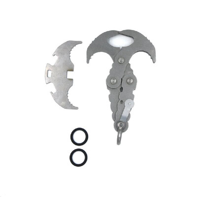 

2-in-1 Multifunctional Stainless Steel Grappling Hook Gravity Rock Climbing Carabiner Survival Tools for Outdoors