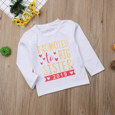 

Sell Kids Baby Girls 2019 T-shirt Toddler Big Sister Shirts Tops Clothes Tees