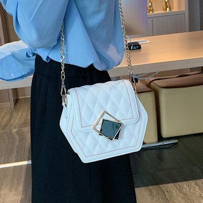 

Advanced sense bag female bag 2019 new wave fashion chain bag foreign air shoulder bag wild ins slung small bag