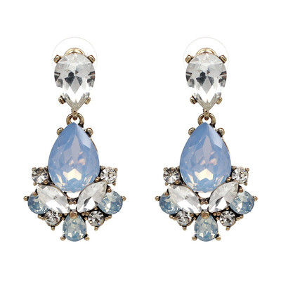 

2019 New Arrival Earrings Austrian Crystal Women 3 Colors Earrings Stone Black Blue Bijoux Chrismas Anniversary Gift E2310