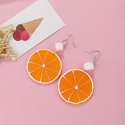 

Flashbuy Acrylic Lemon Statement Earrings for Women Lemon Pattern Round Earrings Pendientes Girls Jewelry Party Accessories