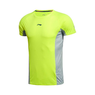 

LI-NING Running Series Quick Dry Breathable Summer Sports Wear Men T-shirt Short Sleeve AHSK181