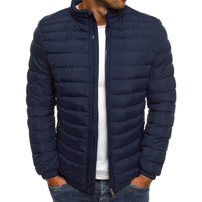 

Winter Mens Warm Long Sleeve Standing Neck Coat Jacket Zipper Outwear Jackets