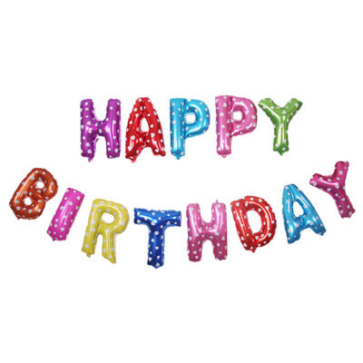 

16 Inch 13 Pieces Foil Letter Balloons Happy Birthday Party Decoration Kids Baby Blue Pink Birthday Balloons Event Supplies