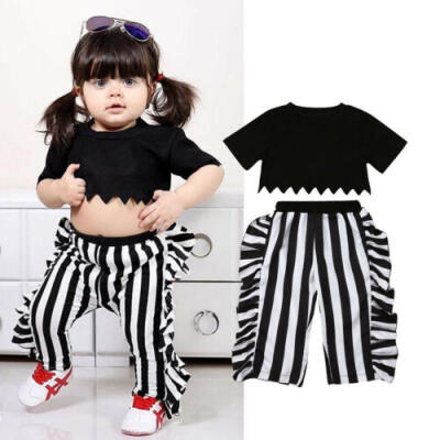 

Toddler Baby Kids Girl Summer Clothes Floral Ruffle Tops Shorts 2Pcs Outfits Set