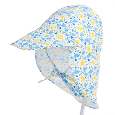 

Fashion Summer Newborn Unisex Baby Kids Sun Cap Cotton Bucket Hat Neck Ear Uv Protection Hat Fisherman Hat For Children