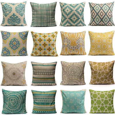 

Fashion Vintage Geometric Flower Cotton Linen Throw Pillow Case Cushion Cover Home Decor
