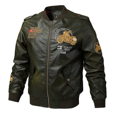 

Toponeto Mens New Style Fashion Casual Leather Coat Casual Large Pure Leather Coat