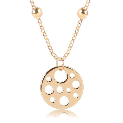 

Trendy Gold Playing Cards Design Pendant Necklace Cute Romantic Lucky Leaf Trendy Wedding Jewelry Female Handmade Charm Necklace