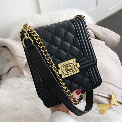 

Bag women 2019 new Korean version of small fragrance wind bag mobile phone bag vertical diamond chain shoulder diagonal bag