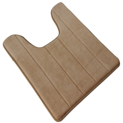 

Contour Bath Rug Memory Foam U-Shaped Toilet Floor Rug Anti-Bacterial Shower Mat Carpet Non-Slip for Tub Shower Bath Room