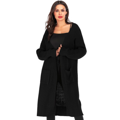 

Toponeto Fashion Women Casual Long Sleeve Solid Sweater Cardigan Coat With Pockets