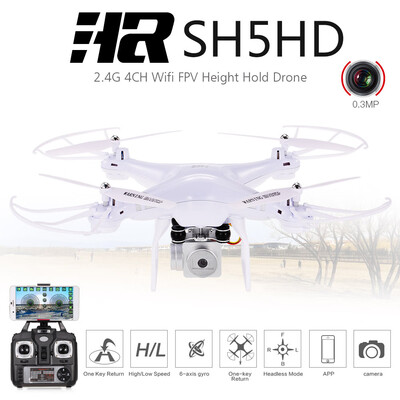 

Original HR SH5HD 24G 4CH 1080P Camera Wifi FPV Drone Height Hold Headless Mode One Key Return RC Quadcopter