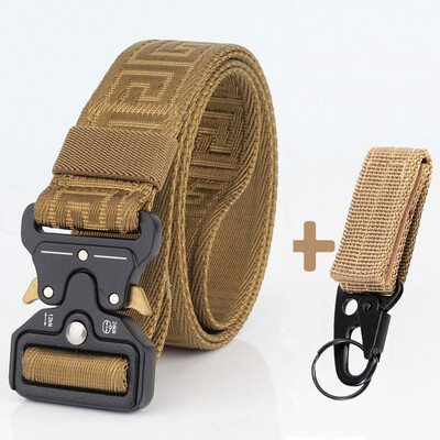 

Luxury Canvas Belt Thick Tactical Designer Belts For Jeans High Quality Casual Nylon Waist Belt Metal Buckle Black Cobra Belt