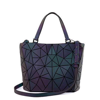 

Lovevook women handbags 3 pcs bag set crossbody bags for women 2019 Geometric luminous shoulder bag female purse&wallet Tote