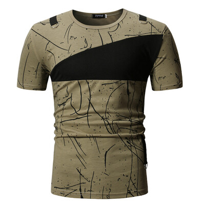 

Summer New Causal Stylish Mens Short Sleeve T-Shirt Slim Fit Tees Casual Summer Muscle Men Holiday Causal Slim Fashion T-shirt