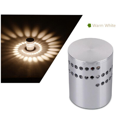

Spiral Wall Lamp LED Night Light Creative LED Aluminum Bedroom Bedside Lamp Bar Porous Aisle Lamp 3W RGB with Remote Control