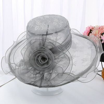 

SUNSIOM Womens Retro Wide Brim Kentucky Derby Sun Hat Wedding Tea Party Church Visor Cap