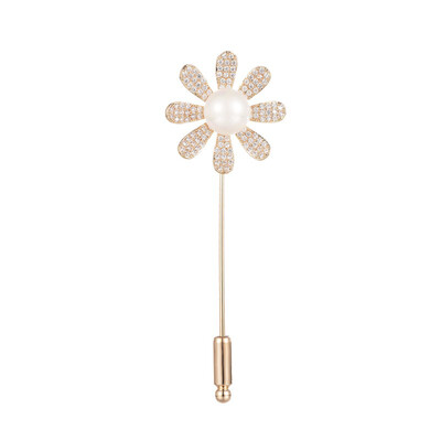 

Small Daisy Brooch Womens Accessories Corsage Pin Luxury Atmosphere Pearl Vintage Jewelry