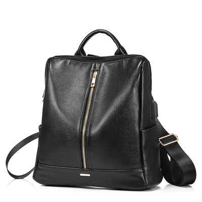 

LOVEVOOK women backpacks schoolbags for teenage girls leather bags large capacity with external USB anti theft laptop backpacks