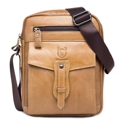 

BULLCAPTAIN Shoulder Packs Business Men Genuine Leather Crossbody Bags