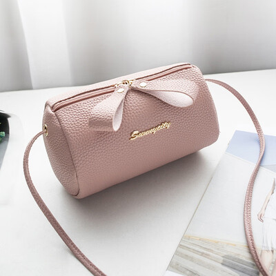 

Women 2019 New Girls Casual Solid Handbags Color Pillow Bags Lychee Pattern Standard Crossbody Shoulder Cell Phone Bag