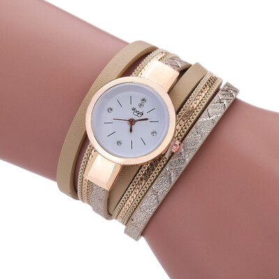 

Xianle Jiaojin Gold Compiled Two Circles Wrap Bracelet Women