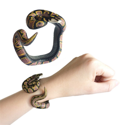 

Siaonvr Simulation Resin Animal Python Bracelet Handmade Painted PVC Material Toy